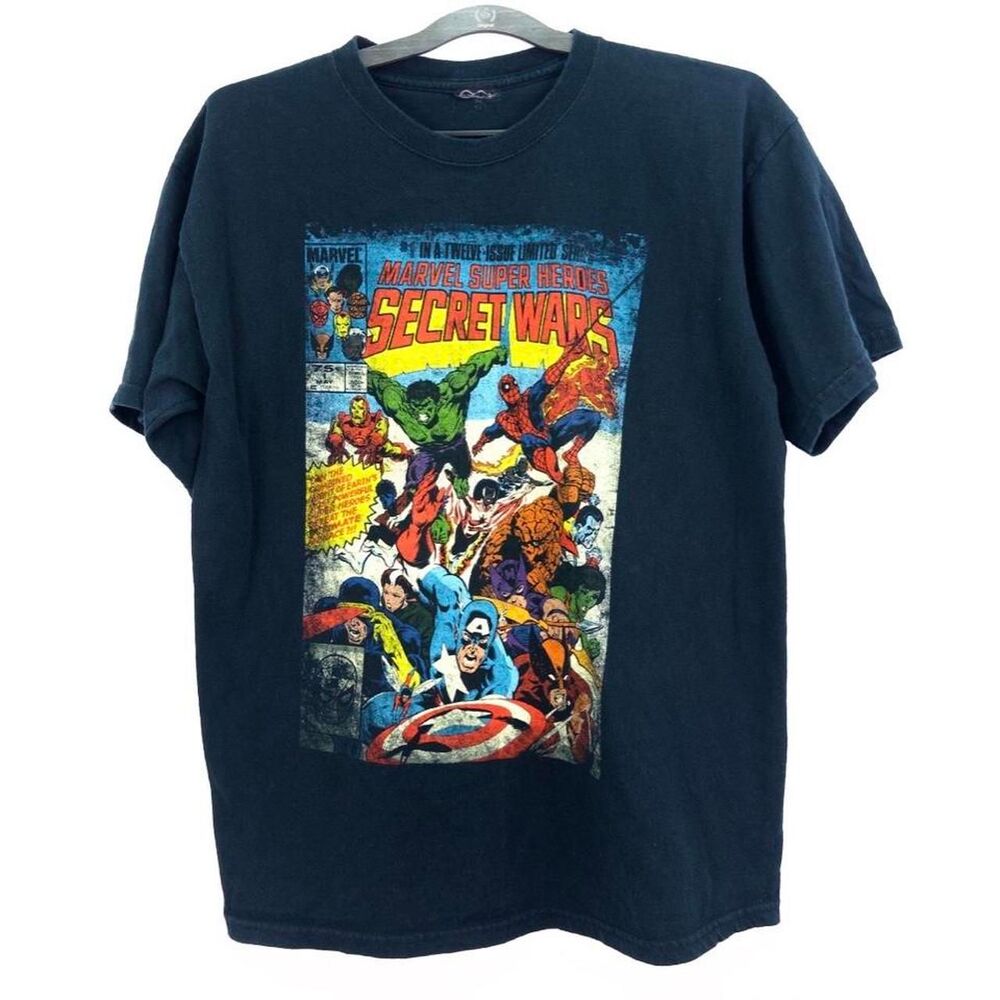 Marvel Men's Black and Navy T-shirt size L #6